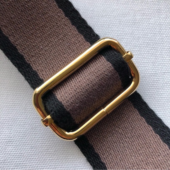 Crossbody Strap in Black, Dark Brown, & Gold - OS - Picture 5 of 7